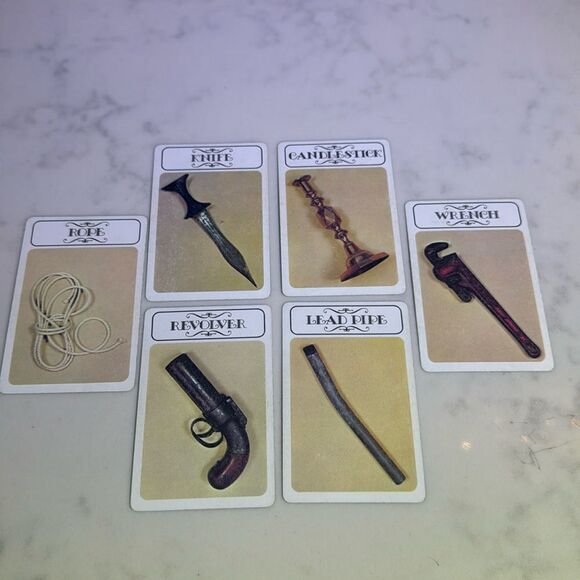 Vintage 1972 Clue Board Game Replacement Cards FULL SET Parker Brothers - Picture 2 of 9